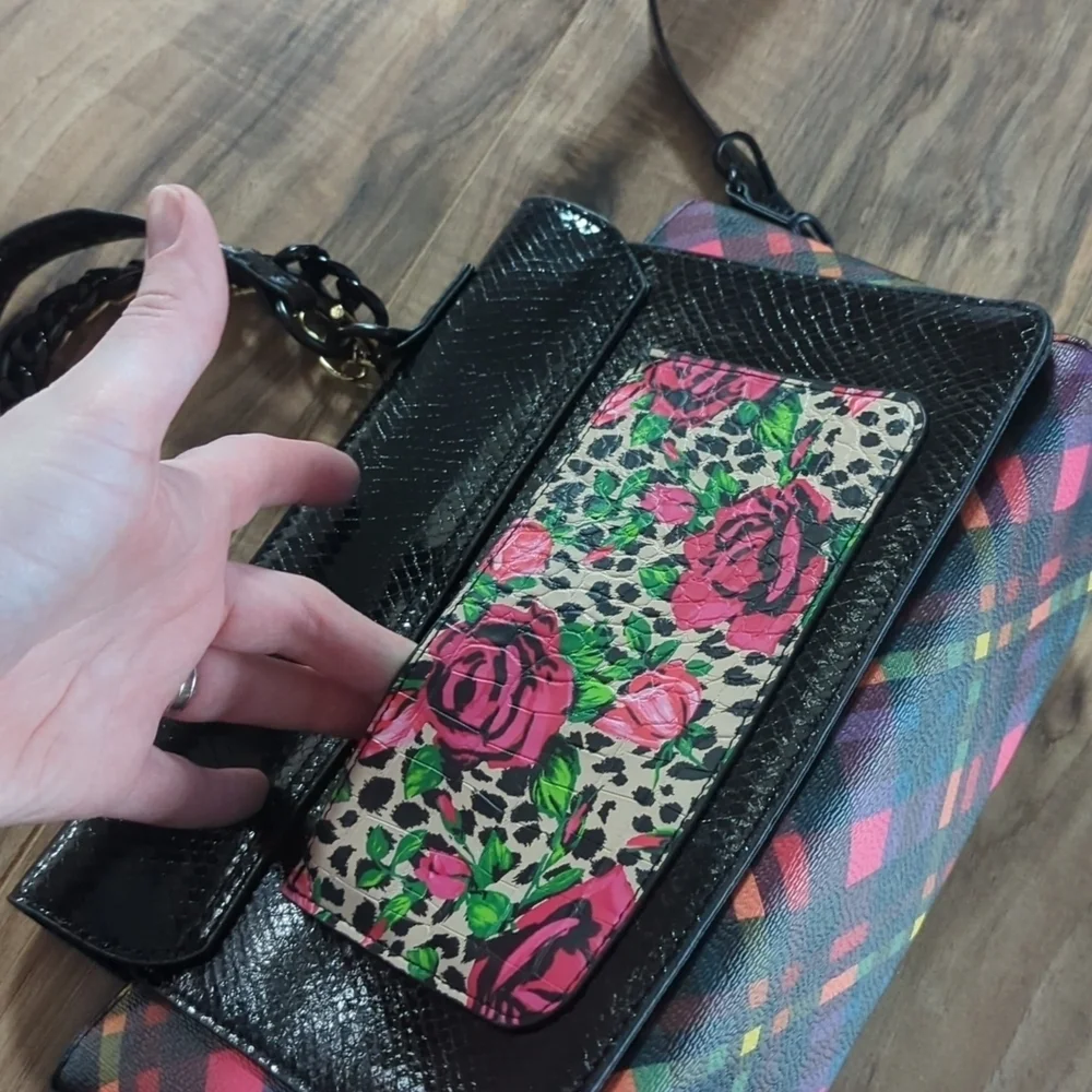 Torrid x Betsy Johnson Crossbody bag. Checkered. Black purse. - Picture 8 of 13